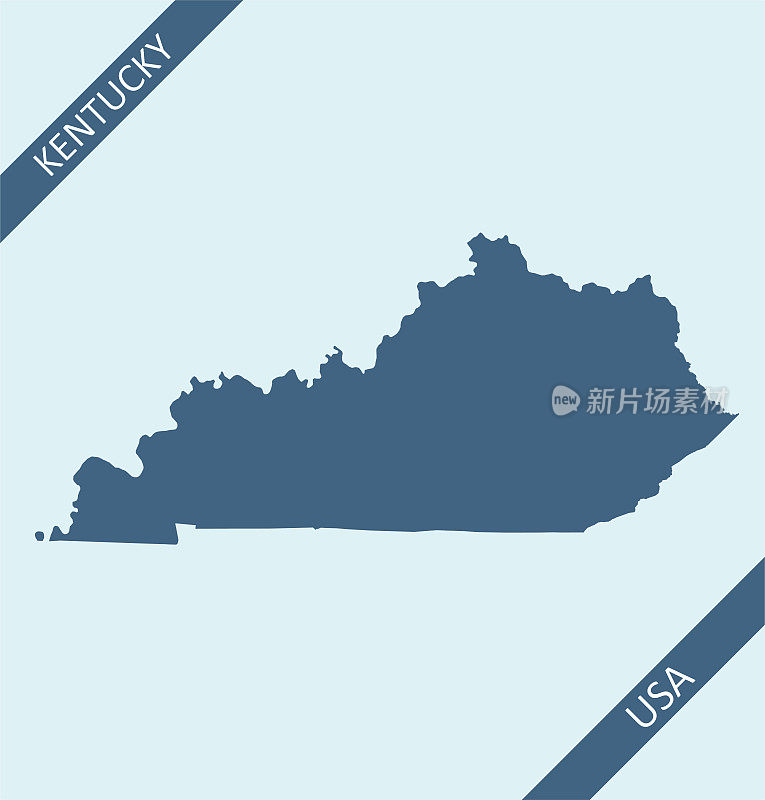 Blank map of Kentucky